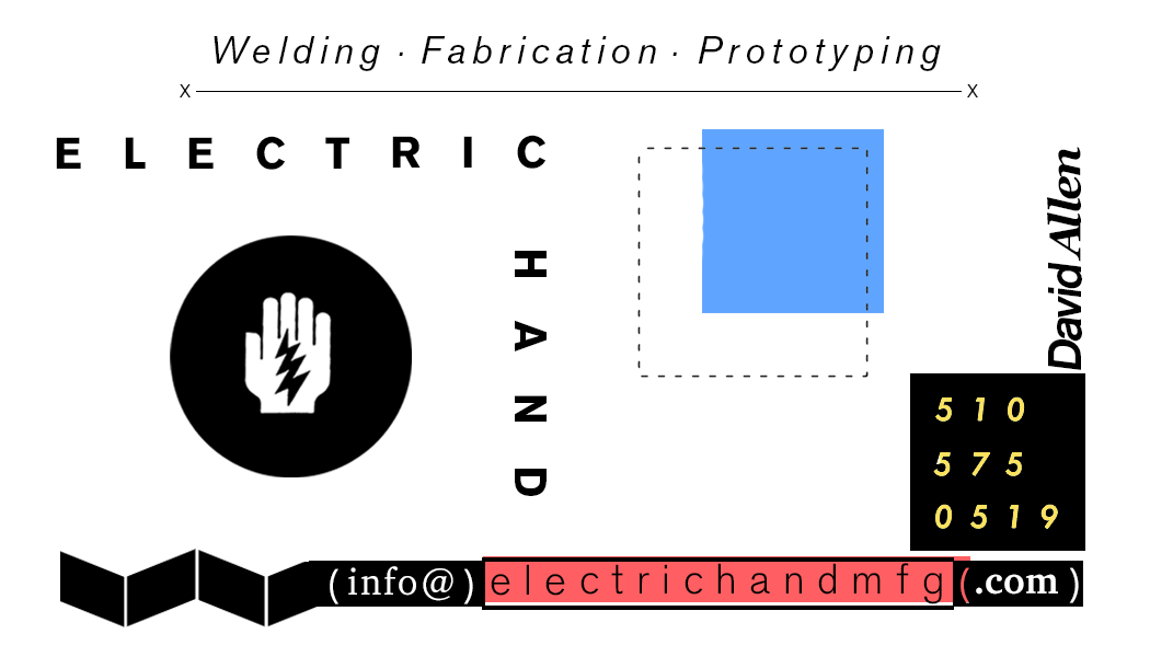 Electric Hand MFG business card